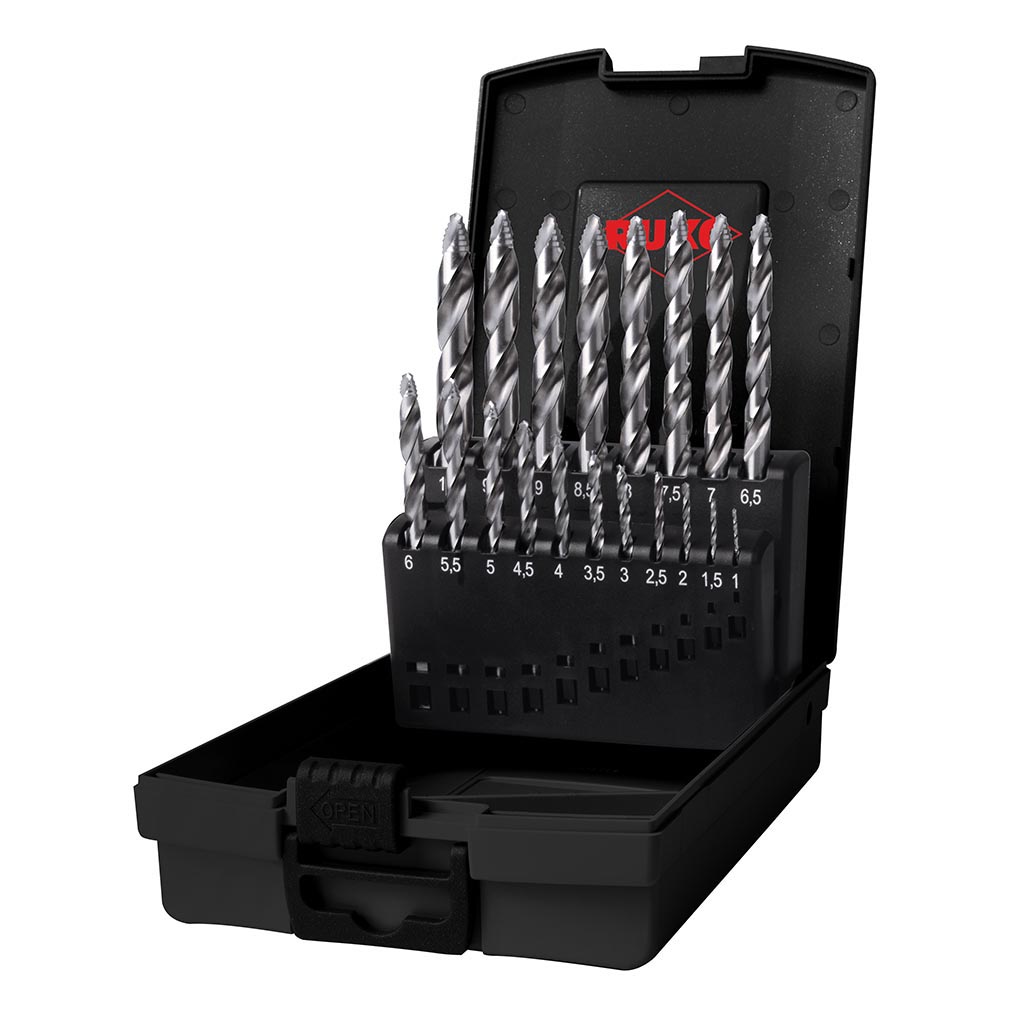 RUKO Kierukkaporasarja 1-10mm 19-Os HSS FLOWSTEP®